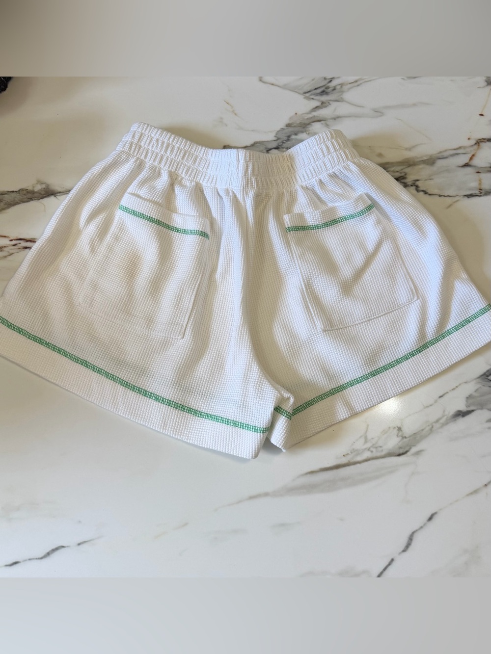 Waffle Knit Long Sleeve Shorts Set - Picture 6 of 7